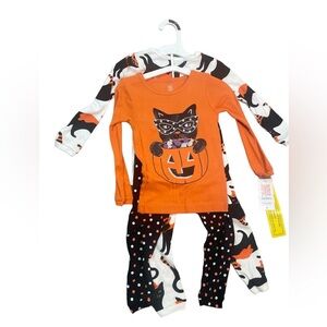 Carters Halloween cat pj 4 pc set